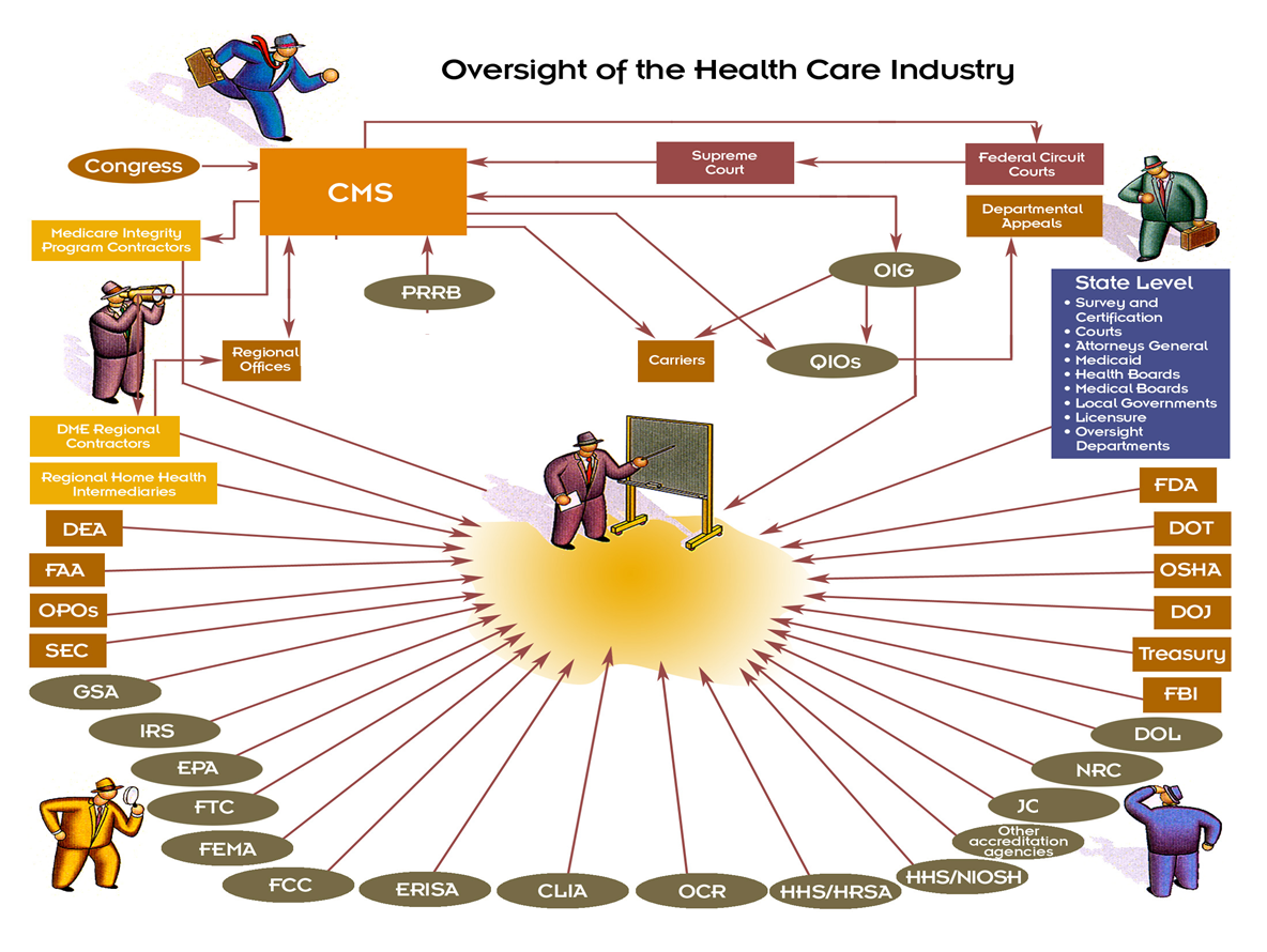 Oversight of the health care industry (flowchart) Communication Training and Curriculum